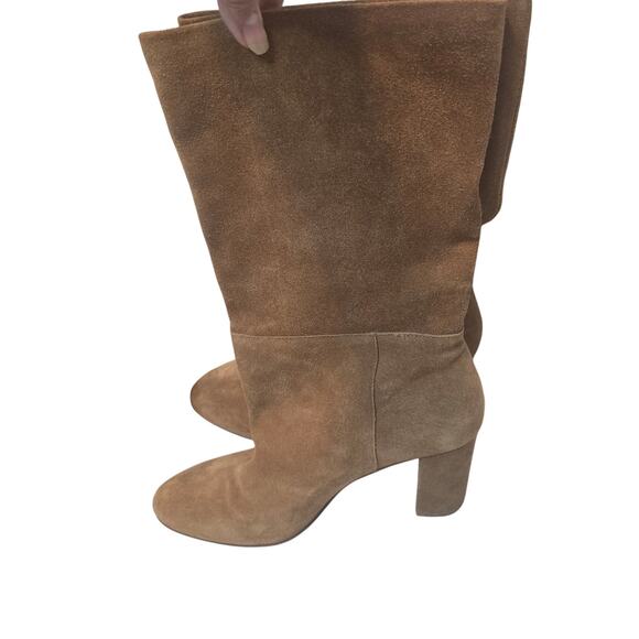 Chinese Laundry Keep‎ Up Suede Leather Mid-Calf Boot High Block Heel Western 10 - Picture 5 of 8